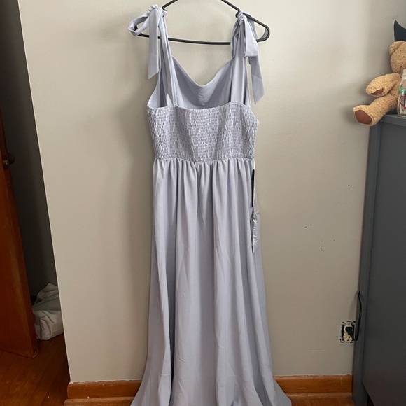 Luxedo French Blue 2X Formal Midi Dress - Picture 3 of 5